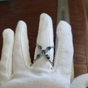 Carolyn Pollack London Blue Topaz ring Sz 10
